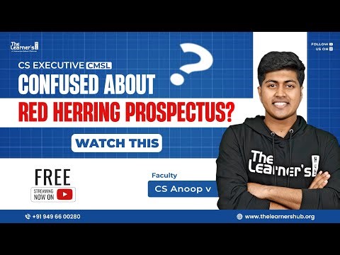 Red Herring Prospectus Simplified | CS Executive CMSL | IPO PRICING | Must Watch for Exam Prep