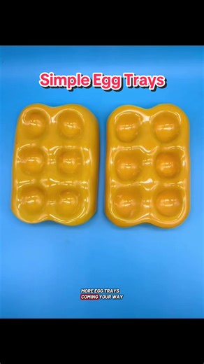 Pottery / Ceramics: glazing the simple egg trays I made for my daughters, two with a Sunny Yellow glaze, and the other two with a pink underglaze I mixed because I didn’t have a pink glaze at the time ##ceramics##pottery##craft##pottertok##egg