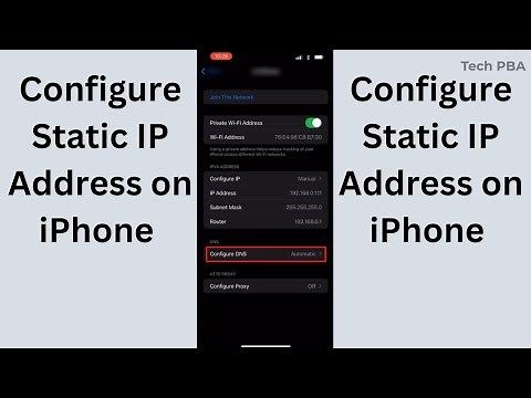 How to configure static IP address on iPhone