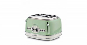 4-slice toaster Green for toasting, heating and defrosting | Vintage Toaster