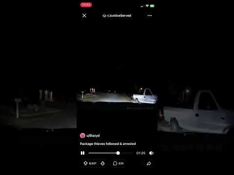 Parcel THIEF followed and ARRESTED