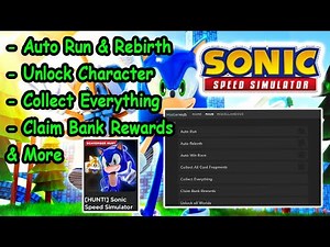[HUNT!] Roblox Sonic Speed Simulator Script EP.4 - AutoFarm GUI & More 2022