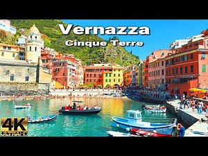 Cinque Terre Italy Walking Tour - Vernazza Italy Walking Tour 4k UHD 60 fps