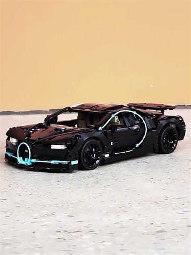 Yo guys, check out this ultra-cool Bugatti “Black Knight” style supercar built with bricks. #lego