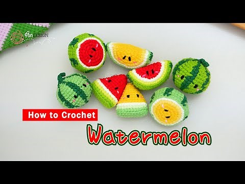 Crochet Watermelon Fruit Series Set 🍉 | Easy & Cute Amigurumi Tutorial