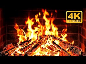 🔥 Virtual Wallpaper Fireplace Ambience | Cozy Fireplace Wallpaper 4K with Real Crackling Fire Sounds