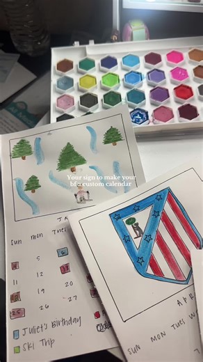 Create a Custom Calendar with Watercolor Techniques