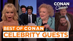 From making out with Ryan Reynolds to playing Tequila Slaps with Sophie Turner, here are some of our favorite guest moments from #CONAN. | Team Coco