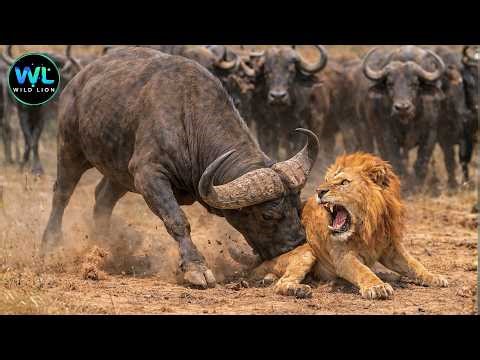 Lion vs Buffalo – The Explosive Counterattack That Shocked the Predator | Animals Documentary