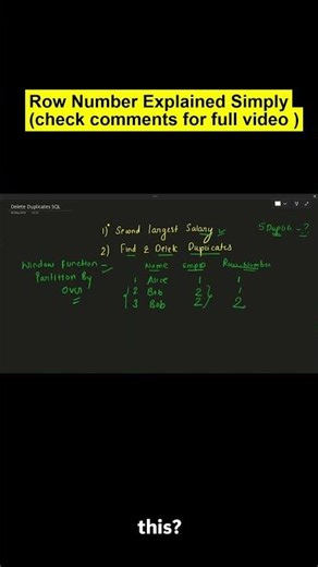 The ROW_NUMBER() Secret: SQL Window Functions Simplified