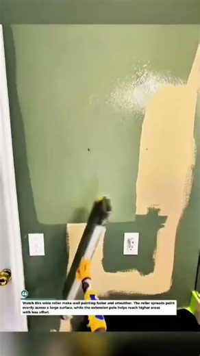 Fast Wall Painting With a Wide Roller #Painting #Drywall #Construction Smooth Finish Every Time!!!!