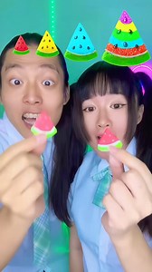 146K views · 1.7K reactions | Rainbow Gummy Watermelon Challenge ASMR 掠 #asmr #mukbang #shorts #reels #viralpost | TwinKle Couple | Facebook