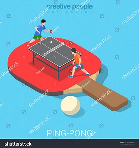 Pingpong Table Tennis Flat 3d Isometry Stock Vector (Royalty Free) 345069086 | Shutterstock