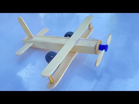 DIY Mini Toy Plane | Popsicle Stick tutorial Craft for Kids & Beginners ‪@TheDIYcrafter7‬