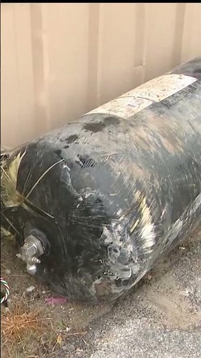 Natural gas tank flies 900 feet, crashing through mobile home after man cut into it in Texas