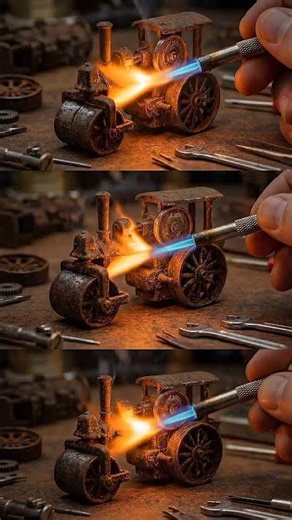 Mini Road Roller Restoration ASMR #oddlysatisfying #satisfying #restoration