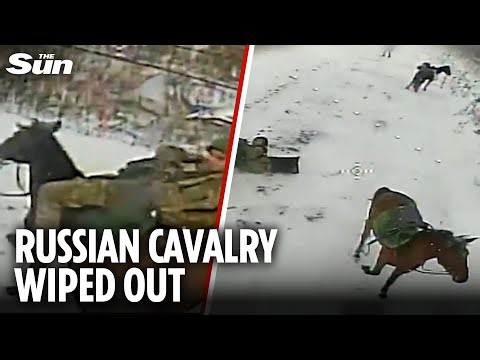 Ukrainian drones cut down Russian attackers on HORSEBACK