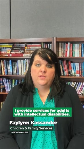 AFSCME member Faylynn works with adults with intellectual disabilities. She says cutting Medicaid is “a life or death situation” for them. Don’t let Congress gut critical health care services to pay for billionaire tax breaks! Call your member of Congress now: 202-684-2466. | AFSCME