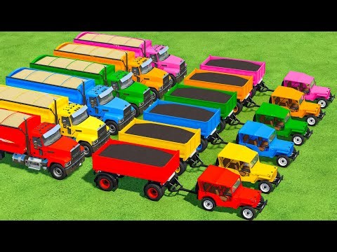 Work With Colors | Mini Car Vs Truck Crops Transport In Fs22 | Farming Simulator 22