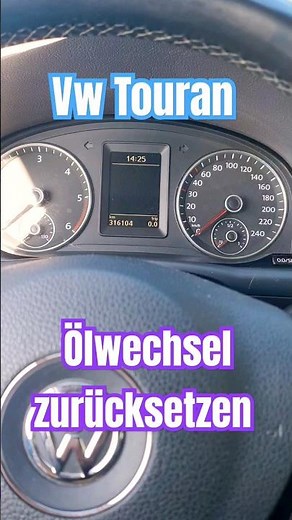 VW Touran service reset. Service reset. Oil change reset.