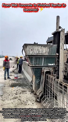 From Wet Concrete to Finished Barrier in Seconds! ⚡️