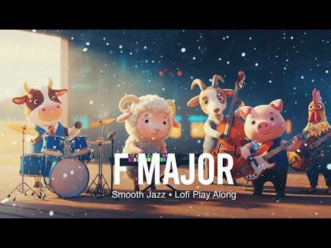 Smooth Jazz Backing Track in F Major | Lofi Jazz Play Along | Saxophone Practice Jam (86 BPM)