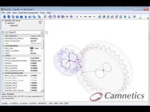 GearTeq Demo Video: Basic Assembly Module Demonstration | Camnetics, Inc.