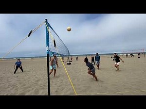Typical squence of 4v4 sand volleyball