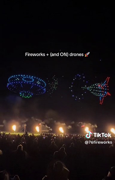 Incredible Pyro Drone Display Collaboration