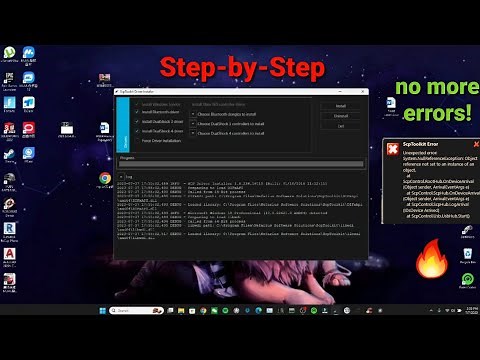 How to connect Strike Pack Dominator to Laptop\\Pc\\PS4 using Scptoolkit NOT DS4🥱 (Step By Step!)