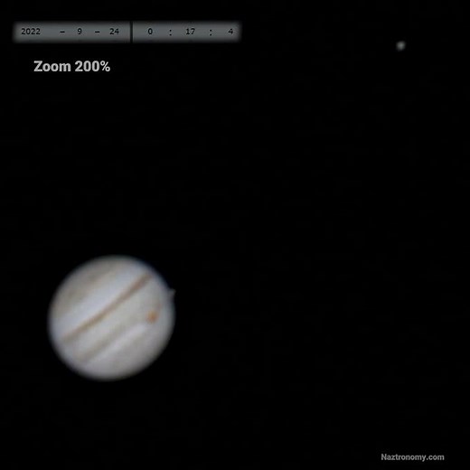 Timelapse of Jupiter Rotating and its Moons 🌑 orbiting thru my Telescope