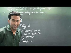 Derive Time Period of Angular Oscillations of Bar Magnet in Uniform Magnetic Field Vibration Magneto