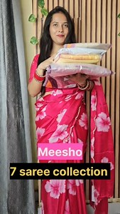 4.2K views · 155 reactions | Meesho 7 festive wear saree haul @meeshoapp #meeshosale #unboxing #meeshofinds #saree #explore #haul #viralreels #sareecollections #reeitfeelit #shopping | Shalini gurjar | Facebook