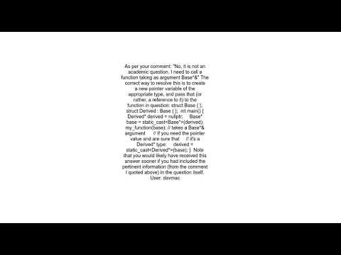 Casting pointer to derived class to reference to pointer to base class