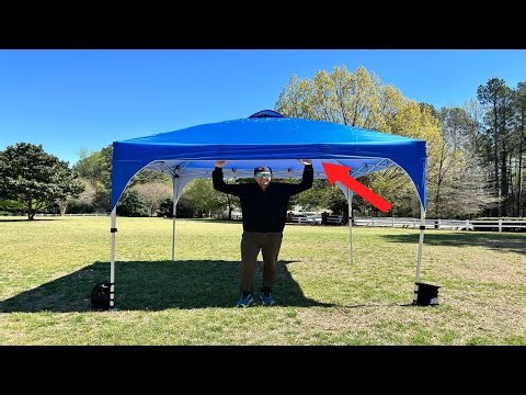 DEMO of this Easy Set Up Pop Up Canopy Tent with Vent!