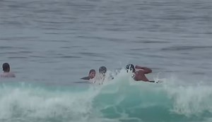 Man Viciously Attacks Woman in the Water During Bali Surf Fight