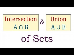 Intersection and Union of Sets