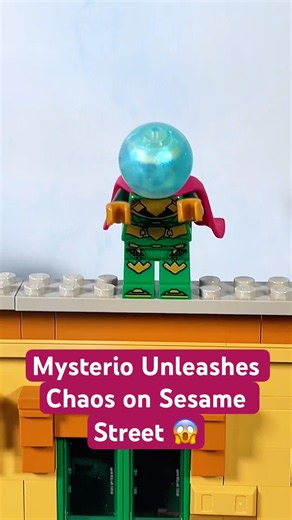 Mysterio Unleashes Chaos on Sesame Street 😱 #lego #muppets #sesamestreet #spiderman #parody