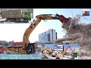 CATERPILLAR 336F, Abbruch / Demolition Citycenter Böblingen, Germany, 03.09.2020.