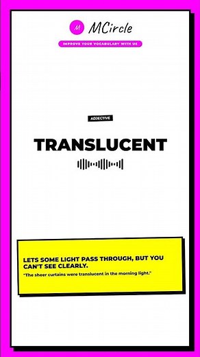 Learn English: What is Translucent? | Vocabulary Shorts
