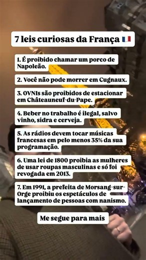 Já sabia dessas 7 leis diferentonas da França? 🤔🇫🇷 #professordefrances