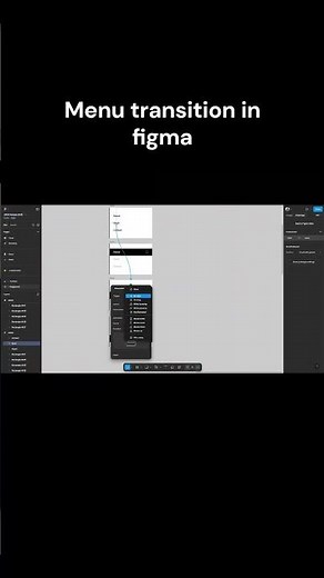 Menu transition effect - figma animation #figmaanimation #figmatutorial