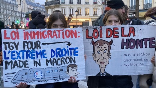 Opponents of France's immigration reform protest law that 'disfigures the Republic'