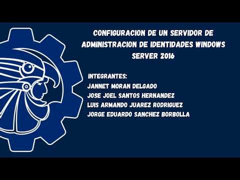 configuracion de un servidor de administracion de identidades windows server 2016