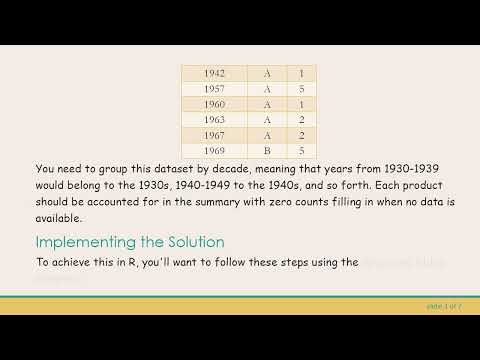 How to Group by Decade in R Using dplyr and tidyr