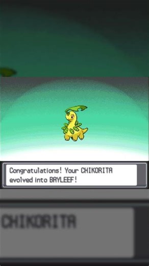 Chikorita Evolution in Pokemon Heart Gold and Soul Silver #Shorts