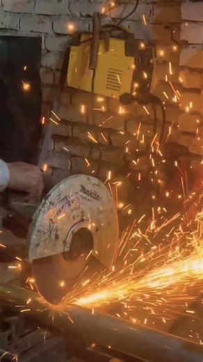 Satisfying Metal Cutting Steel Pipe🔥 #shorts #metalwork #pipecutting #machinery #fabrication