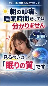 朝の頭痛、睡眠時間だけでは分かりません