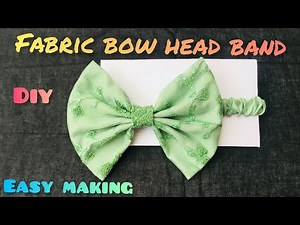 Fabric bow headbands for babies||easy making tutorial