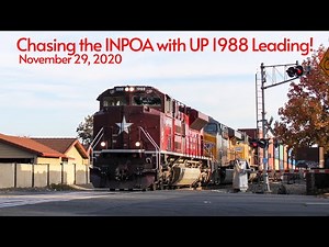 [4K] Chasing the INPOA Intermodal with UP 1988 Leading!